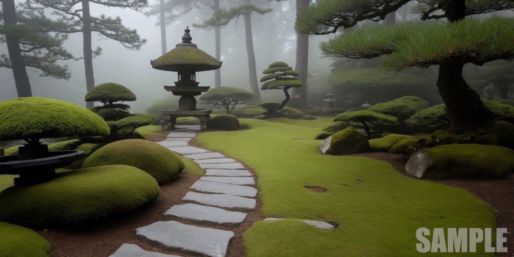Japanese Garden Environment Pack 100 Background Textures