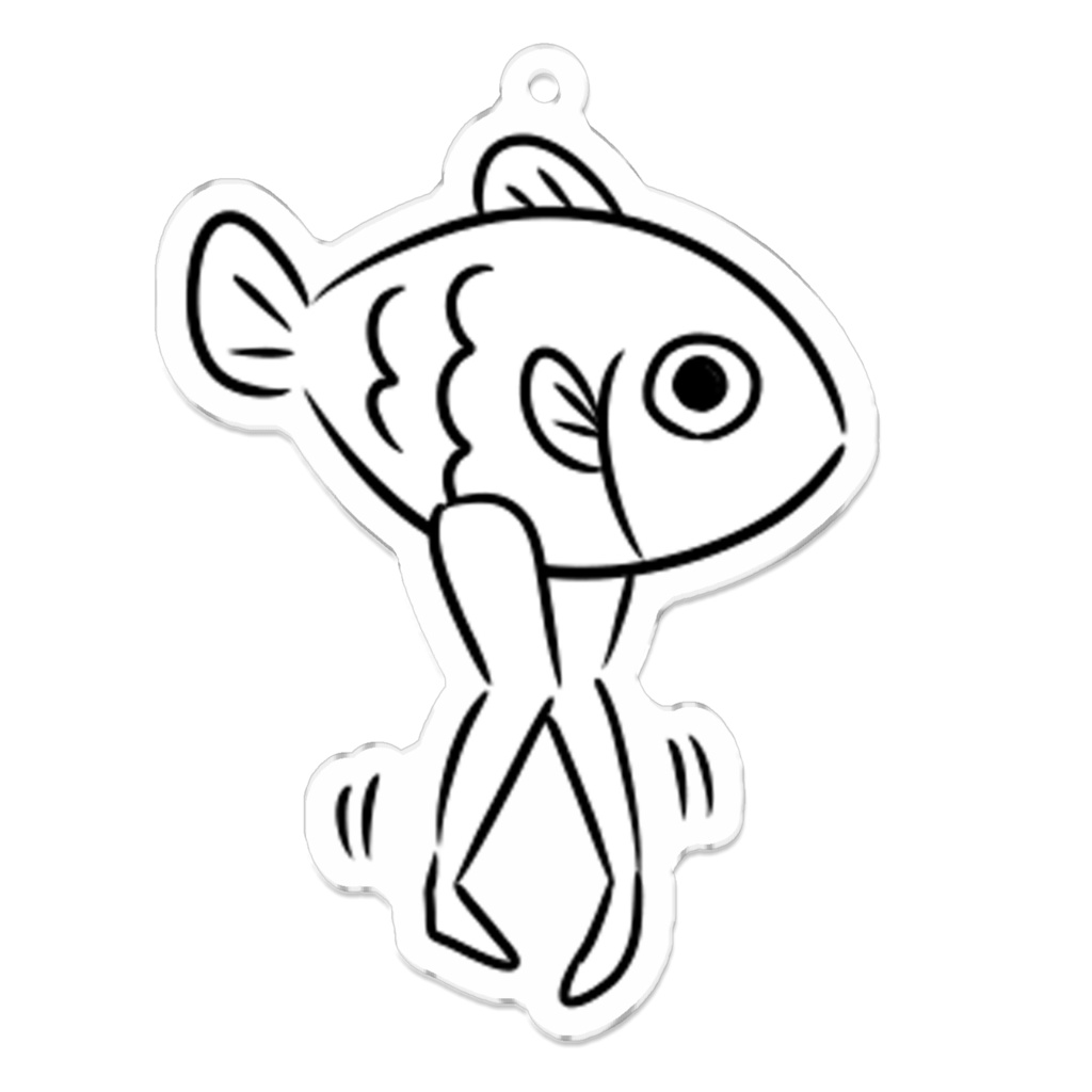 魚足くんアクリルキーホルダー ~もじもじ~