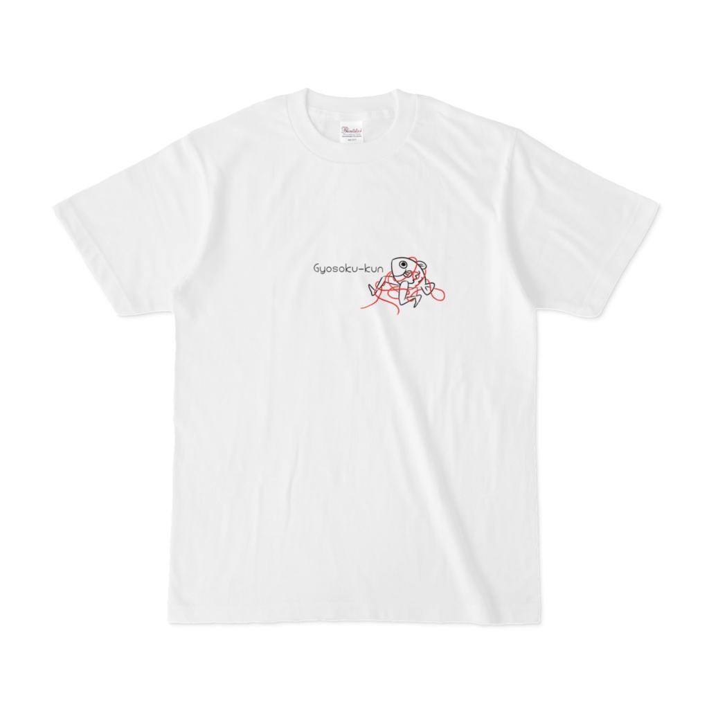 魚足くんTシャツ ～赤い糸とQR～
