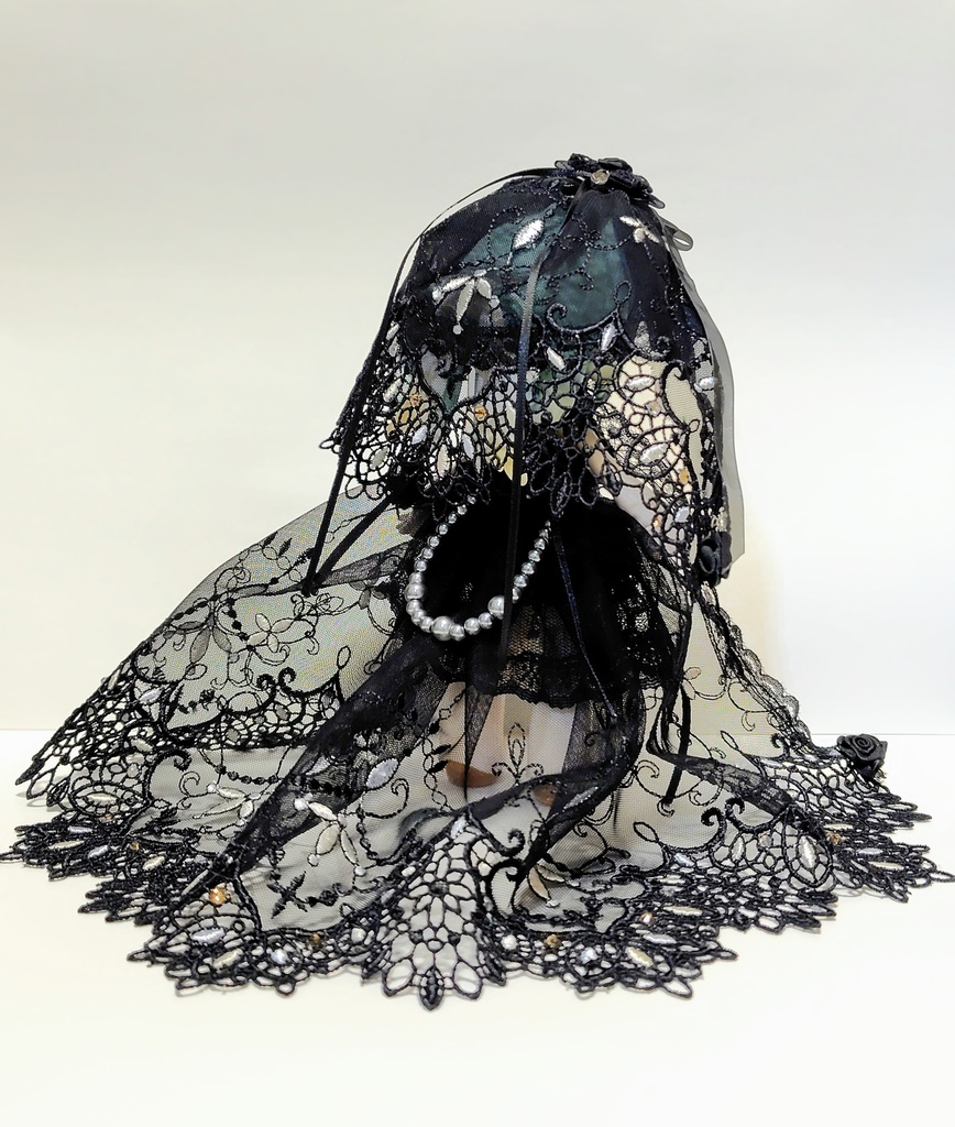 シースルーウエディング風ドレス 黒×黒