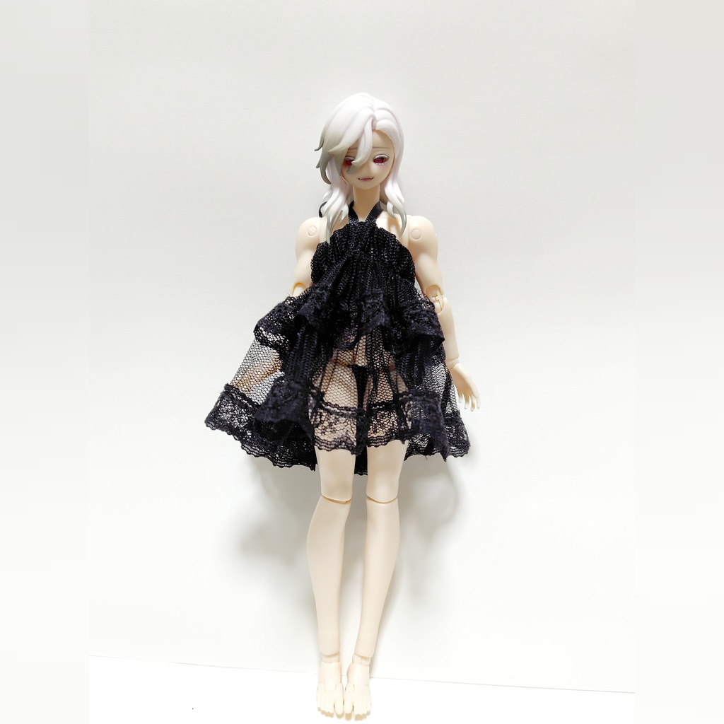 シースルーウエディング風ドレス 黒×黒 シチリアサイズ