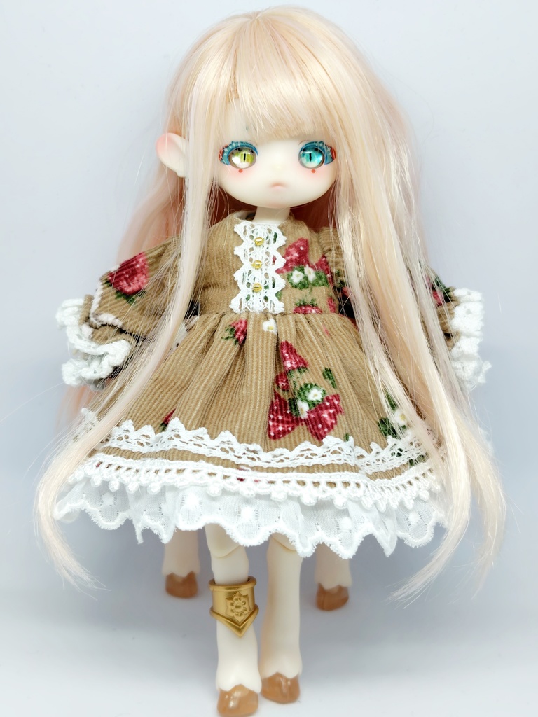 アンティーユ ルルリン物語 うさ耳コーデュロイワンピース ブラウン