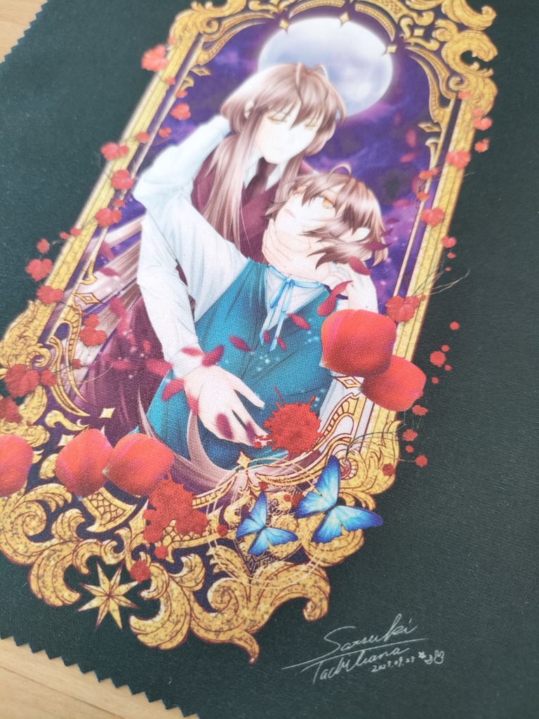 OC_ PRESENT & PAST_眼鏡拭き(背景白地と黒地の2種類あり)