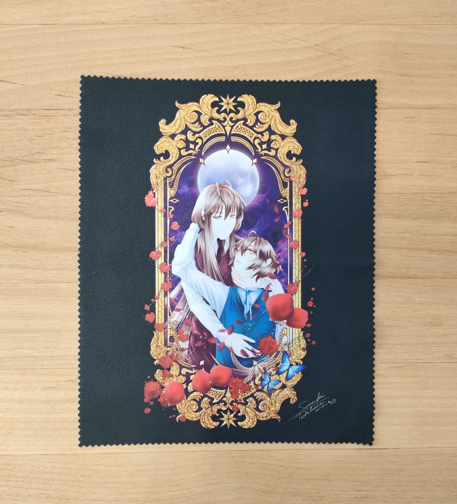 OC_ PRESENT & PAST_眼鏡拭き(背景白地と黒地の2種類あり)