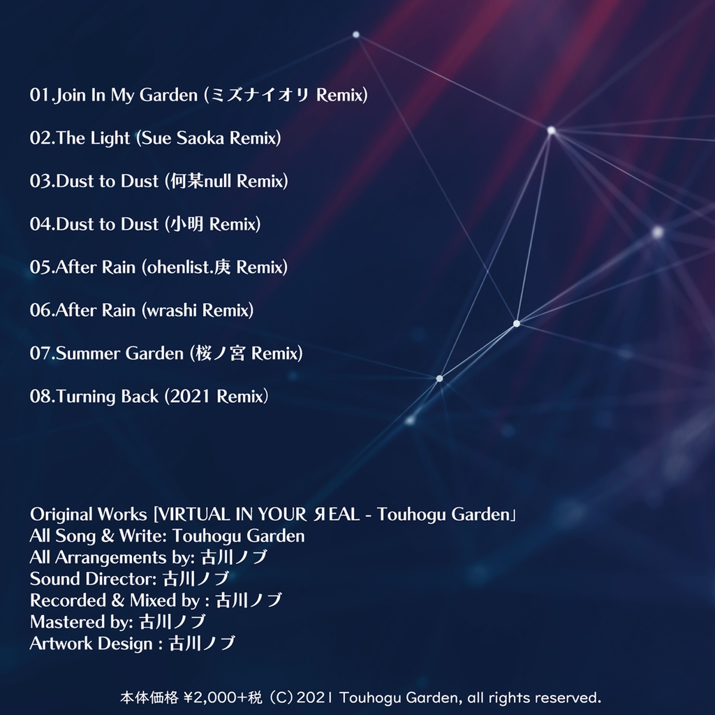 とうほぐガーデンRemixアルバム「VIRTUAL IN YOUR REMIX」