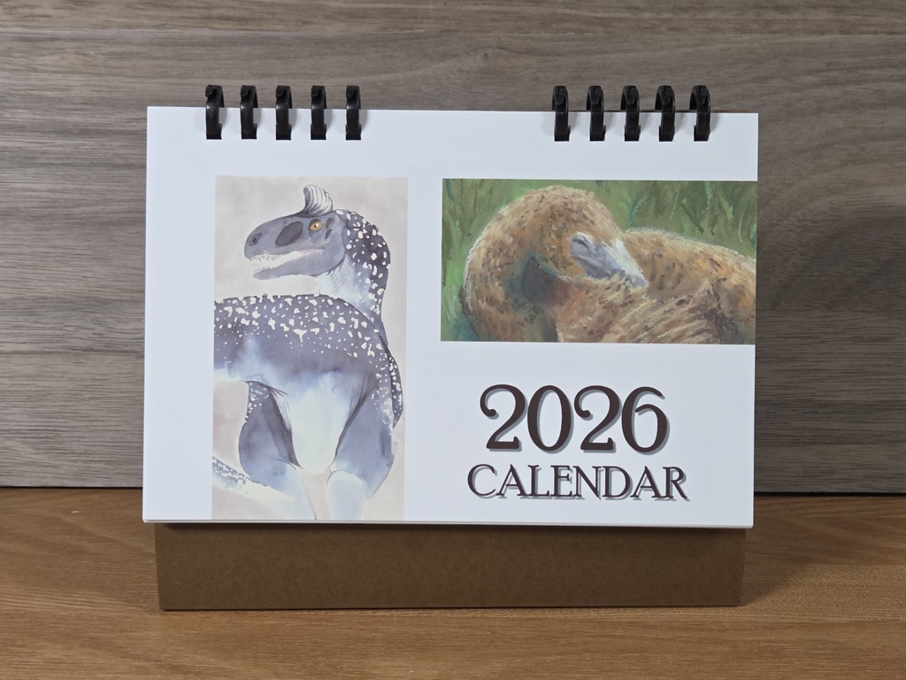 恐竜卓上カレンダー 2026