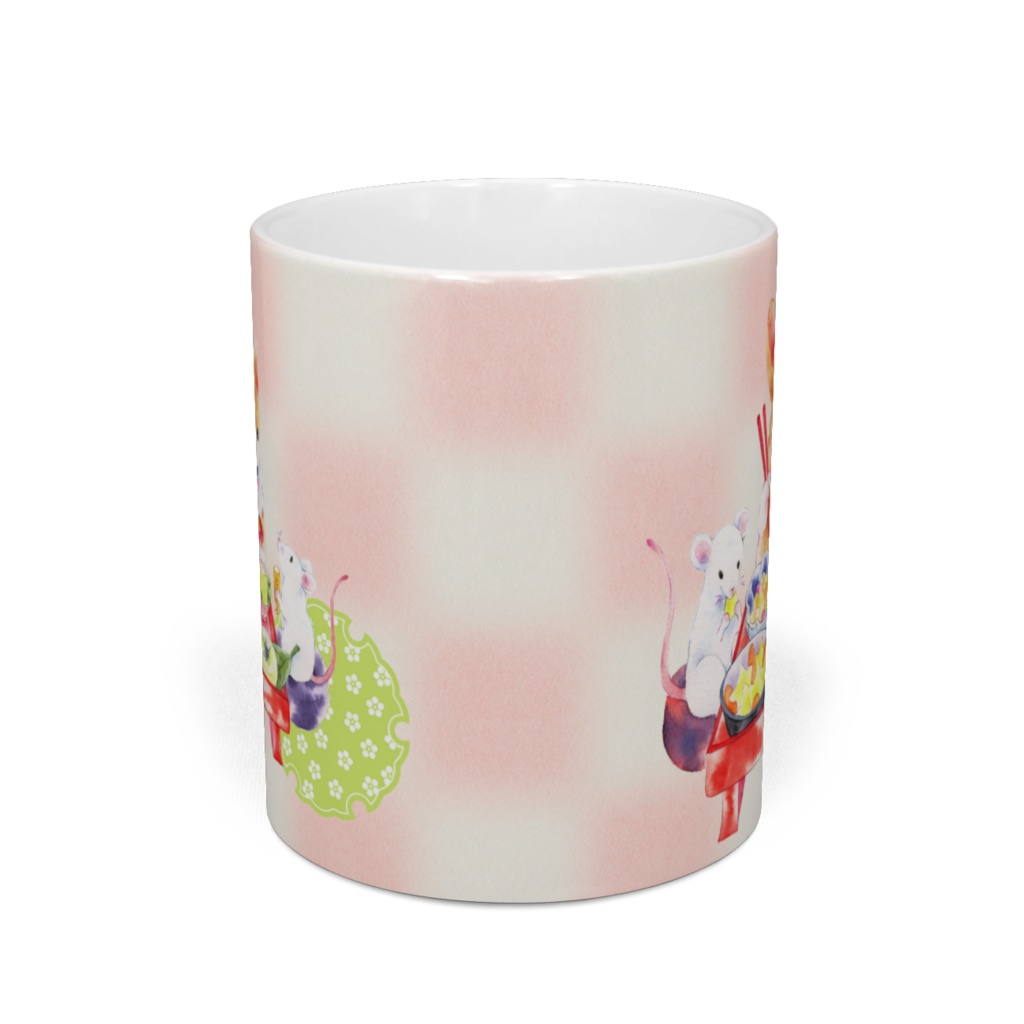 コーギーとねずみさんの祝い膳