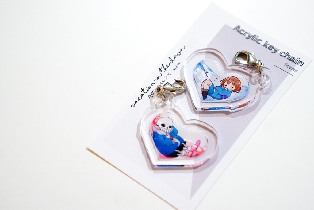 undertale サンズとフリスクのぷかぷかアクリルキーホルダー