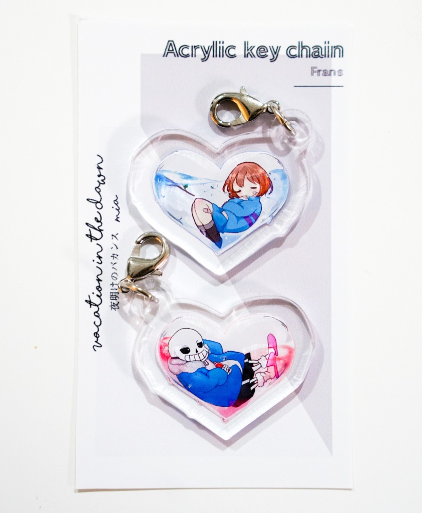undertale サンズとフリスクのぷかぷかアクリルキーホルダー