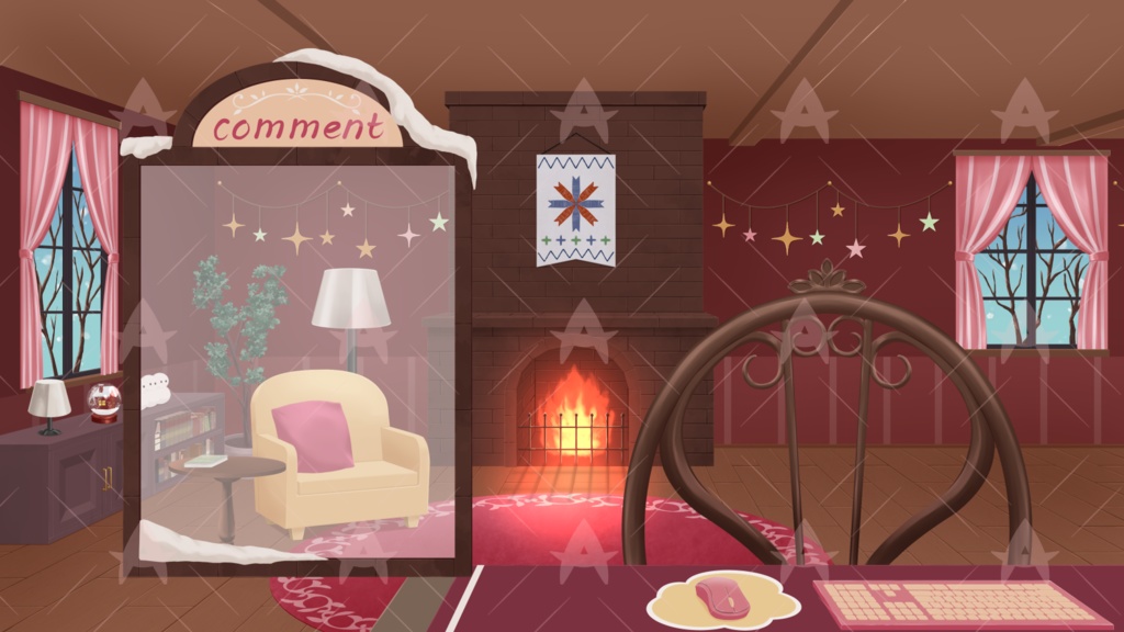 配信用素材 ロココ調 冬のインテリア