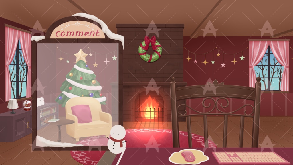 配信用素材 ロココ調 冬のインテリア