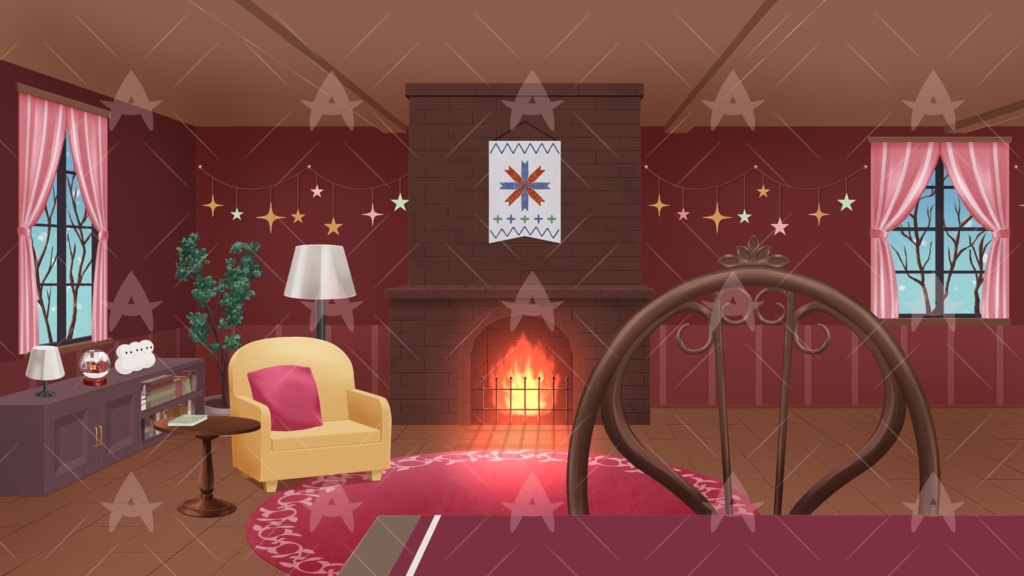 配信用素材 ロココ調 冬のインテリア