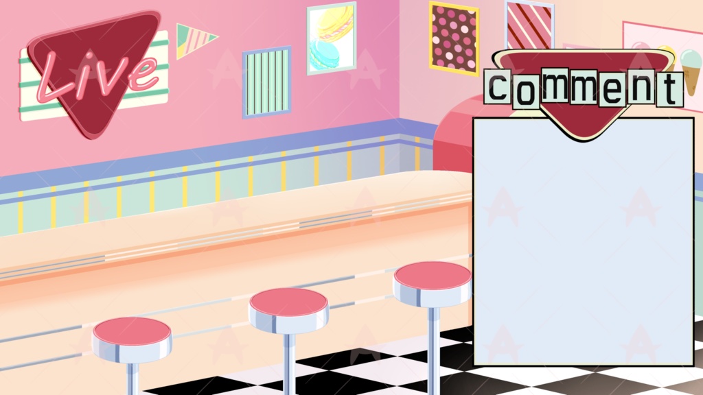 配信用素材 パステルダイナー