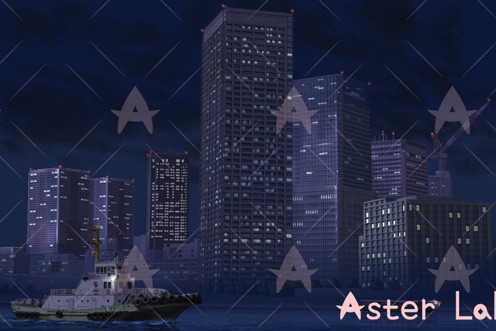 素材背景 都市シリーズ1ウォーターフロント