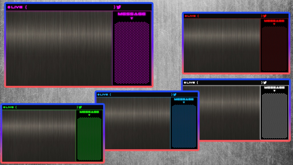 【Youtuber/Vtuber向け】メカメカしい感じの配信画面の背景画像