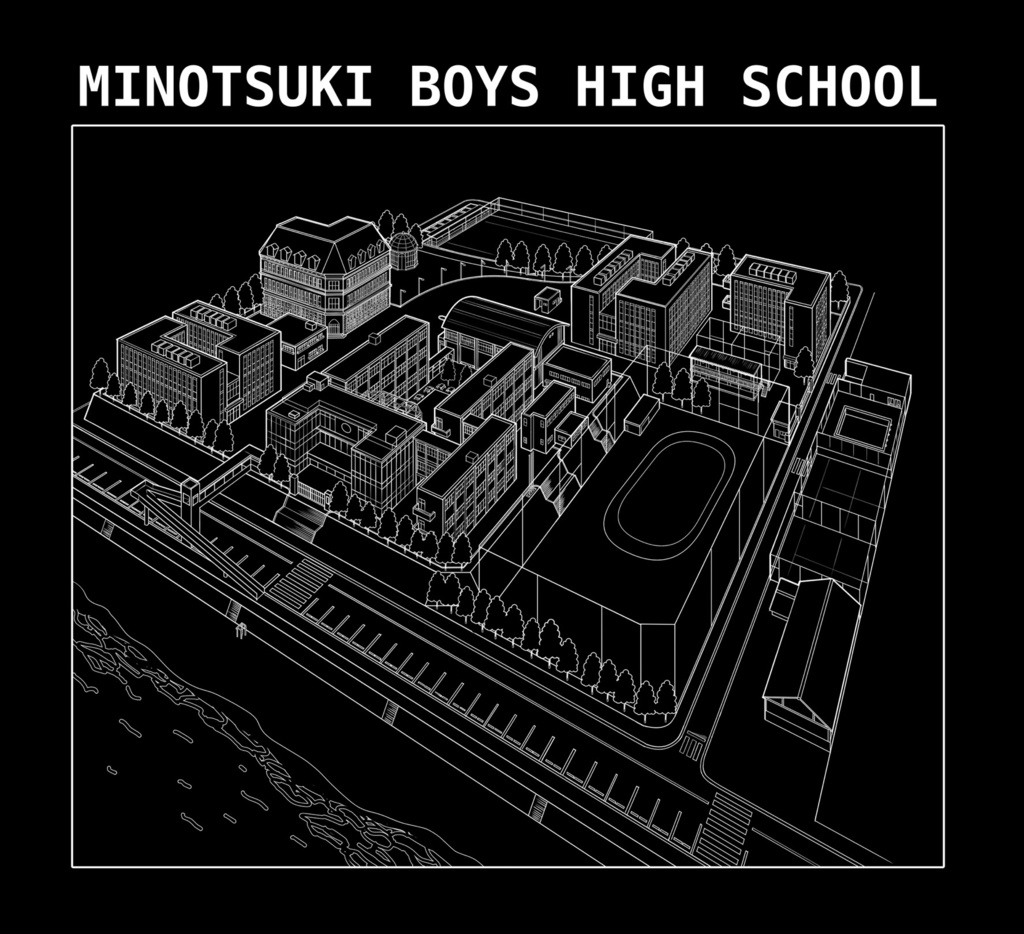 体操着風Tシャツ(ブラック)