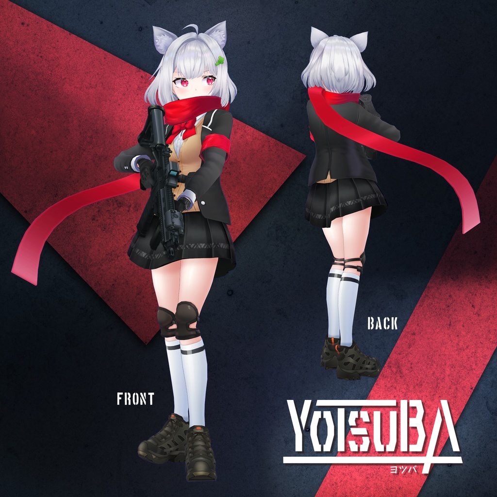 【オリジナル3Dモデル】武装JK『YOTSUBA』gen1