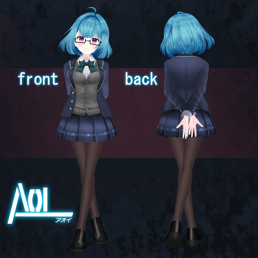 【オリジナル3Dモデル】JK『AOI』gen1