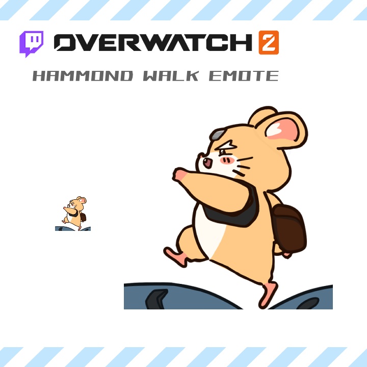 Twitch用 Overwatchエモート 第1弾「ムーンウォークハモンド」