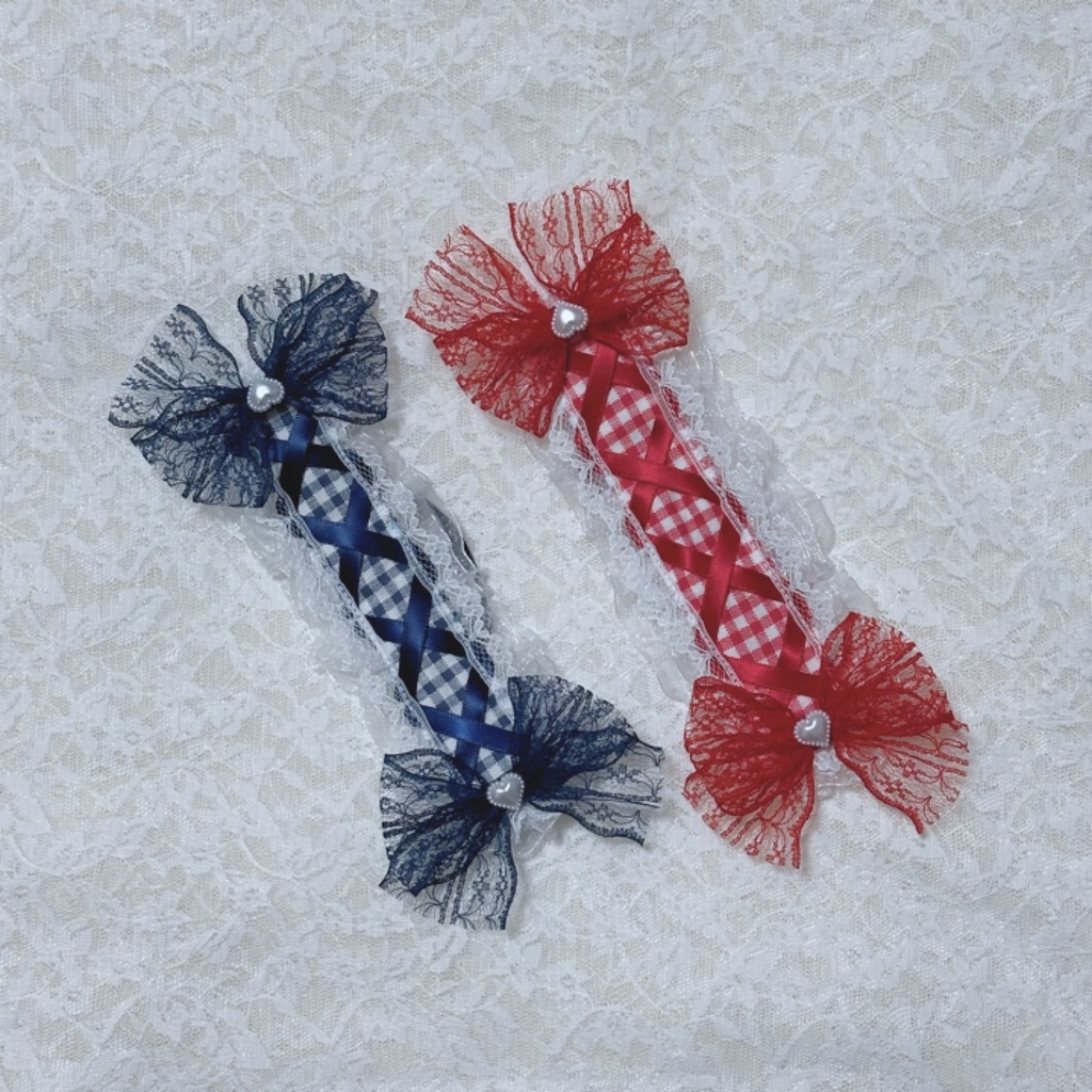 ヘッドドレス×ギンガムチェック(17せんち)