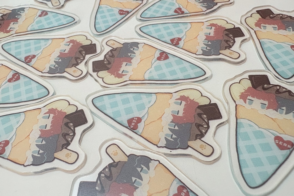 sernちょこばななクレープアクリルステッカー