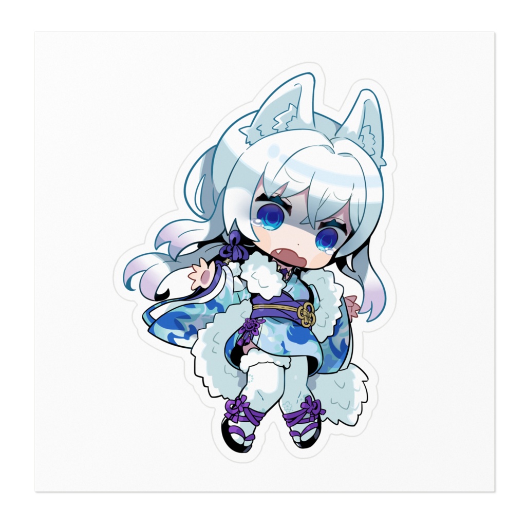 氷狼鬼ニキ_ステッカー(恐怖ver)