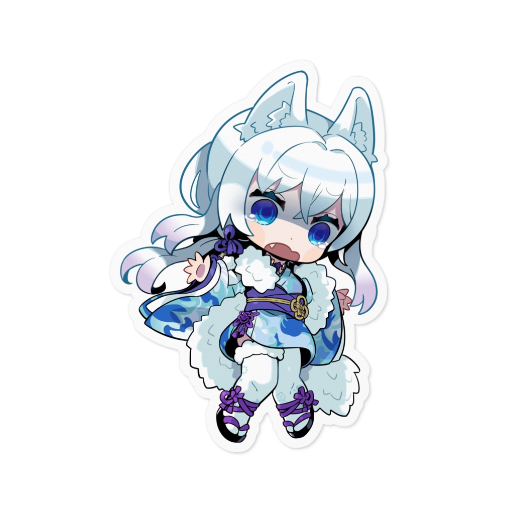 氷狼鬼ニキ_ステッカー(恐怖ver)