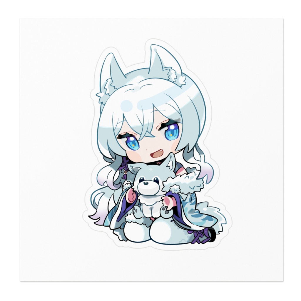 氷狼鬼ニキ_ステッカー(ネキ君だっこver)