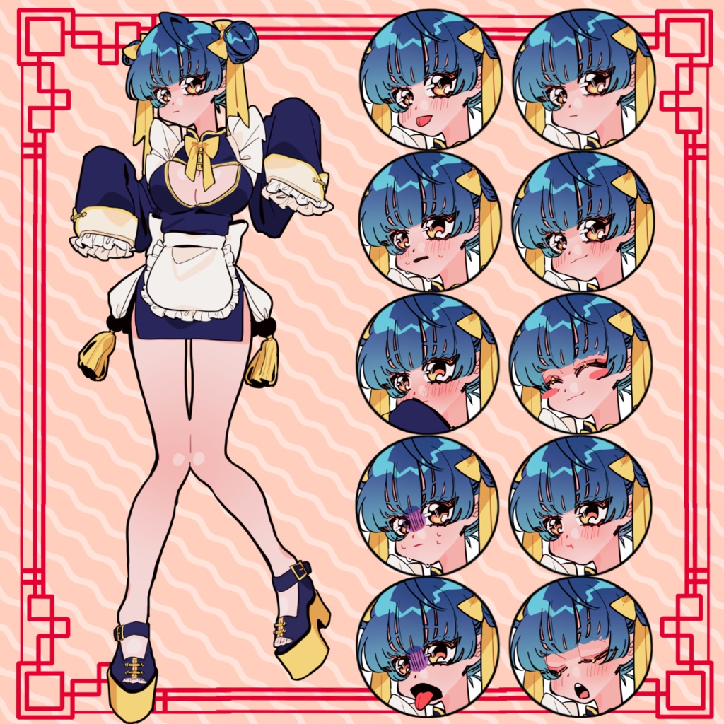 【無料/有料】チャイナっ子【表情10種】