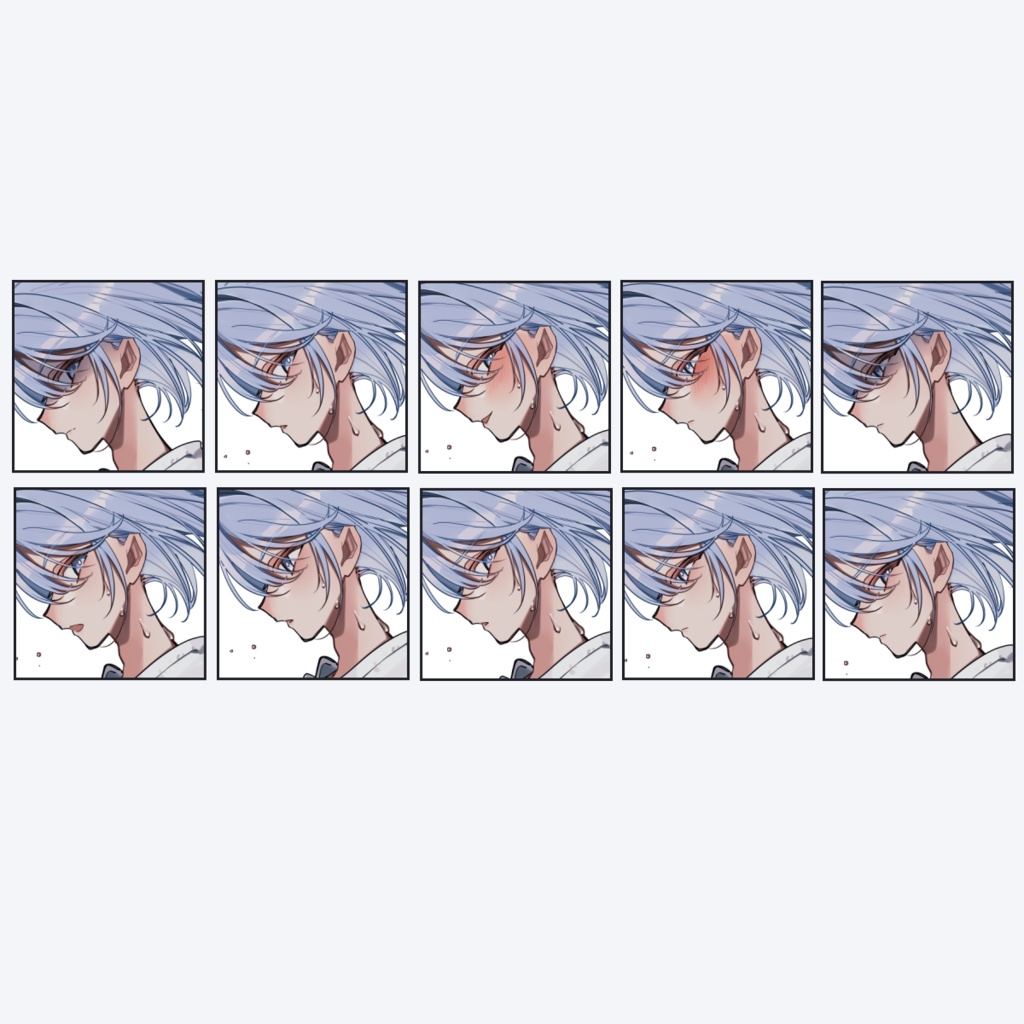 【表情10種】水遊びしてそうな少年【無料/有料】