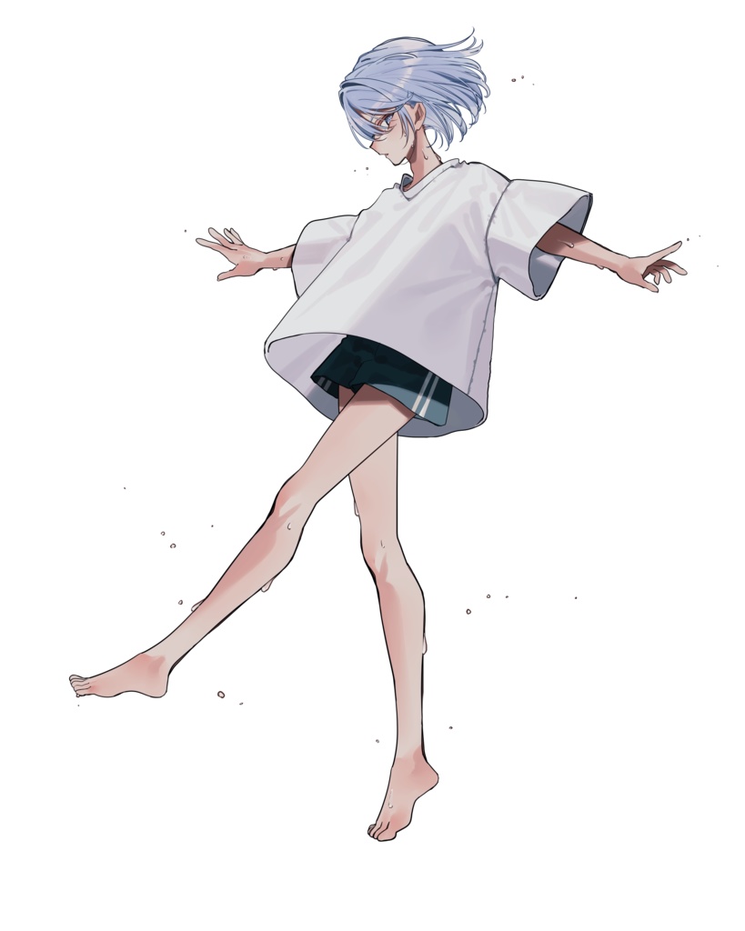 【表情10種】水遊びしてそうな少年【無料/有料】