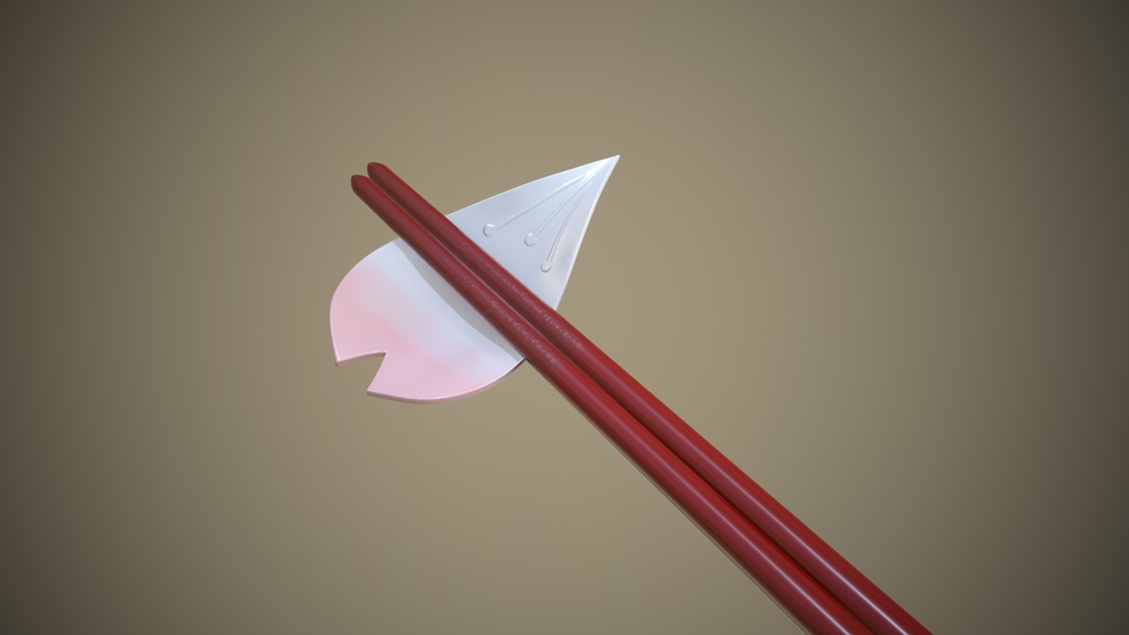 【無料・3Dモデル】箸・箸置きセット