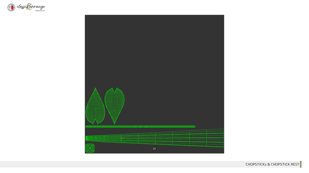 【無料・3Dモデル】箸・箸置きセット