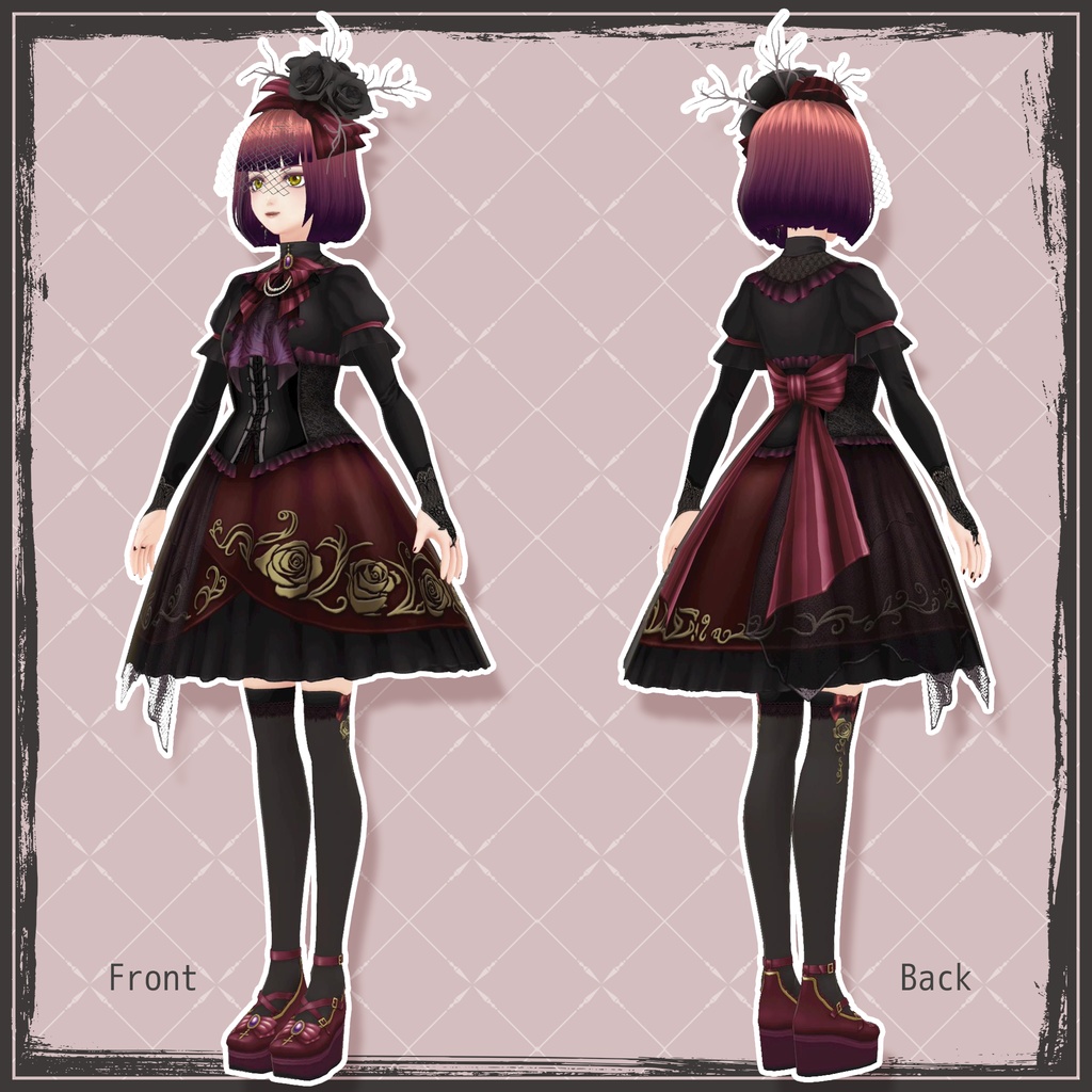 【3Dモデル】Bette - ゴスロリ衣装