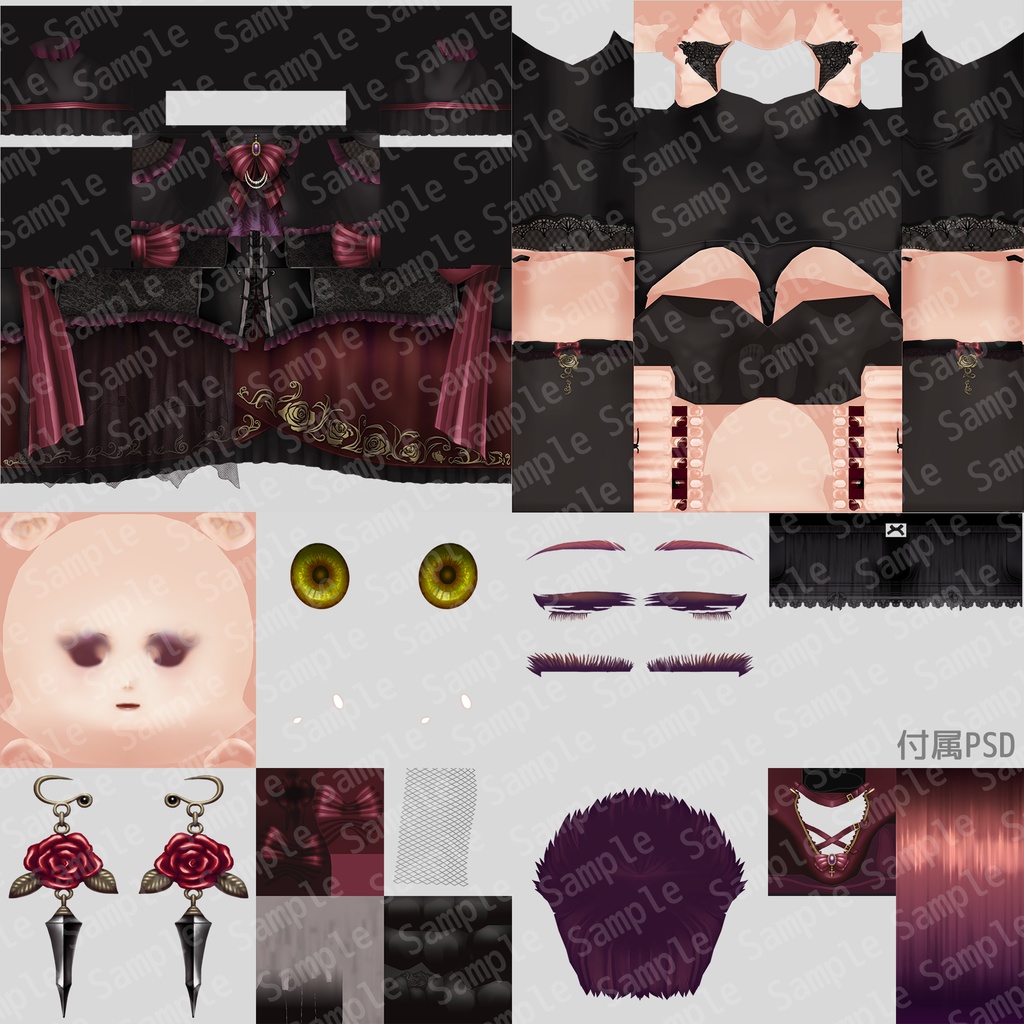 【3Dモデル】Bette - ゴスロリ衣装