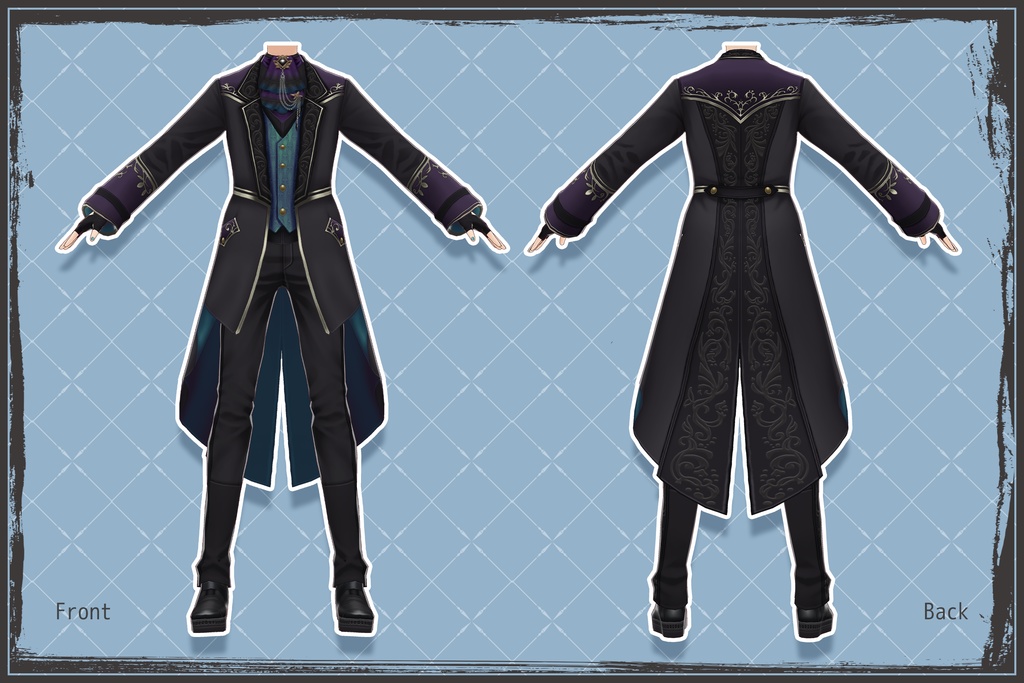 【VRoidテクスチャ】 ゴシック衣装セット