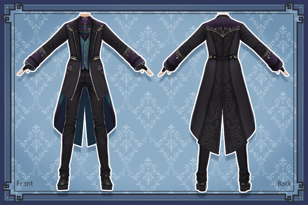 【VRoidテクスチャ】 ゴシック衣装セット