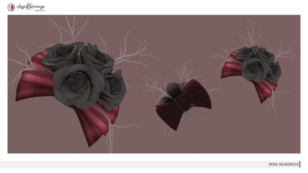 【3Dモデル・UnityPackage・XWear】ローズヘッドドレス