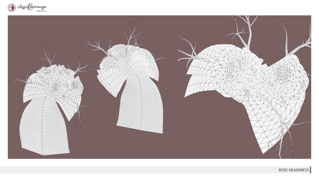 【3Dモデル・UnityPackage・XWear】ローズヘッドドレス