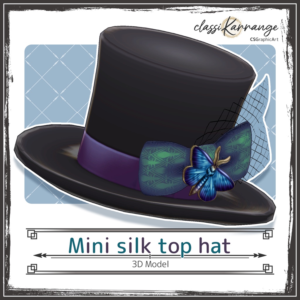 【3Dモデル・UnityPackage・XWear】ミニシルクハット