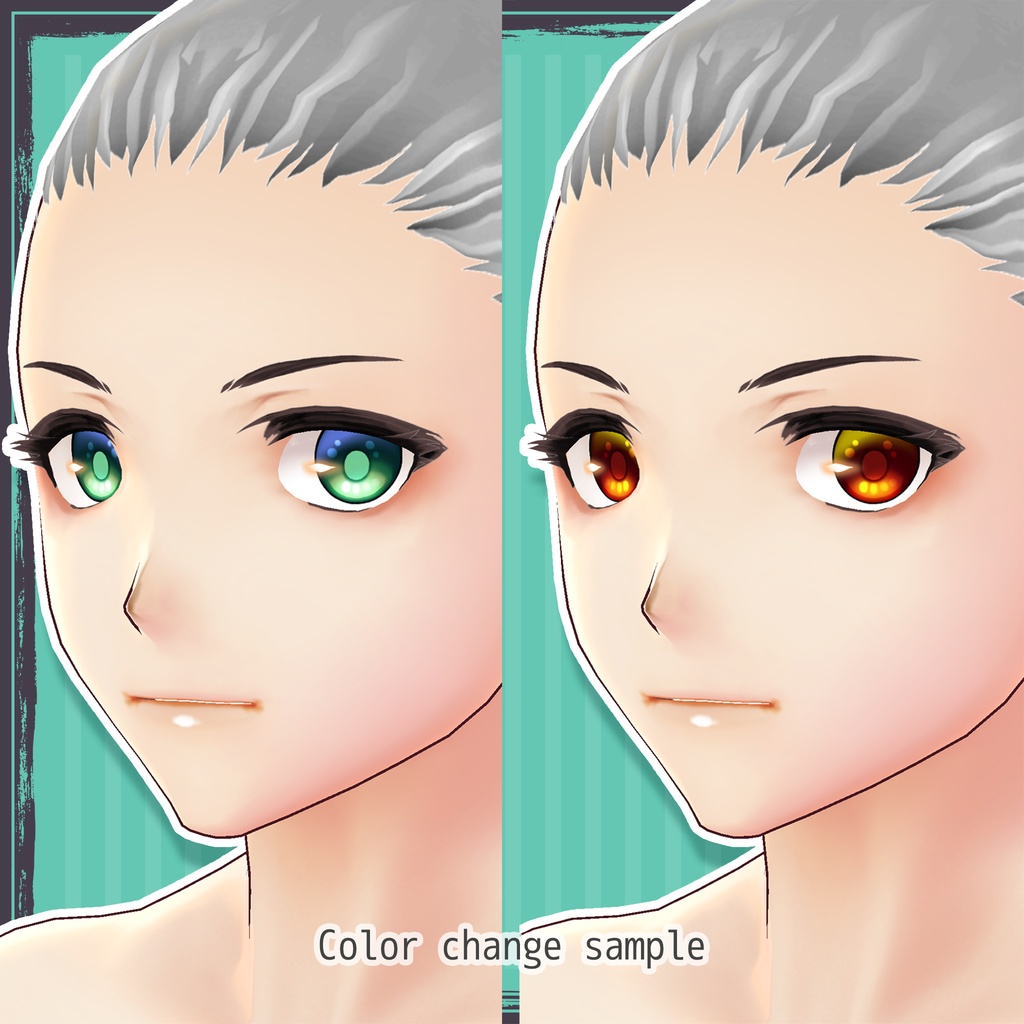 【無料・VRoidテクスチャ】男女瞳テクスチャ