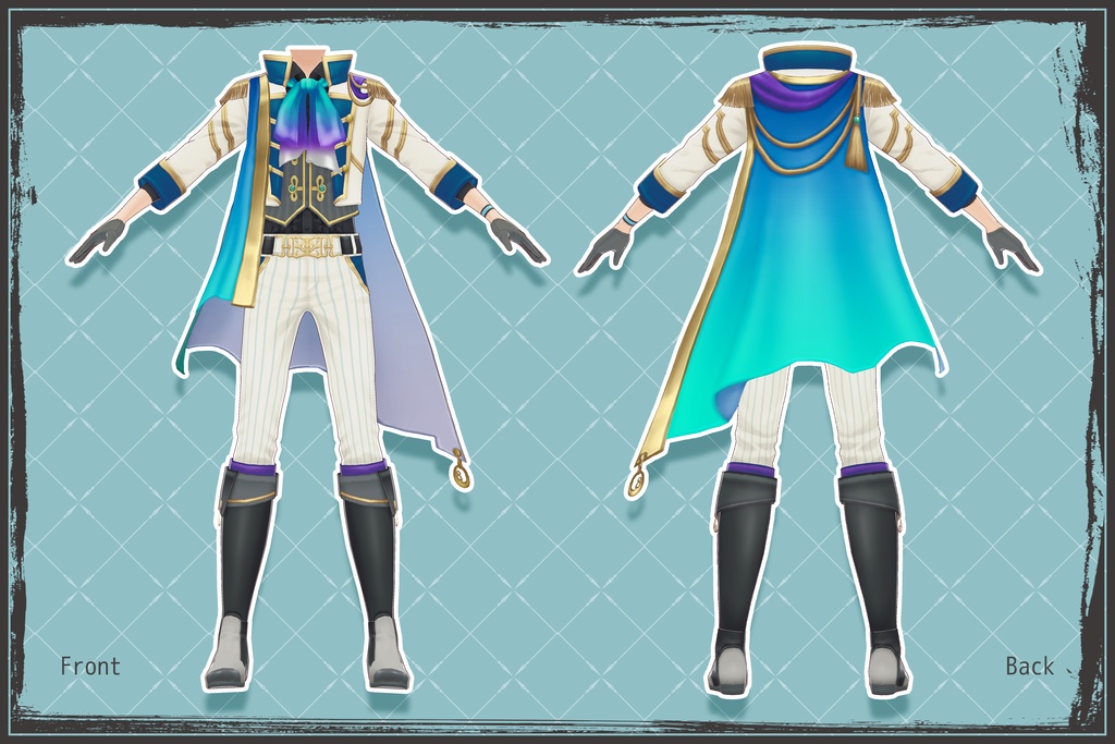 【VRoidテクスチャ】 クラシックアイドル衣装セット - パンツスタイル