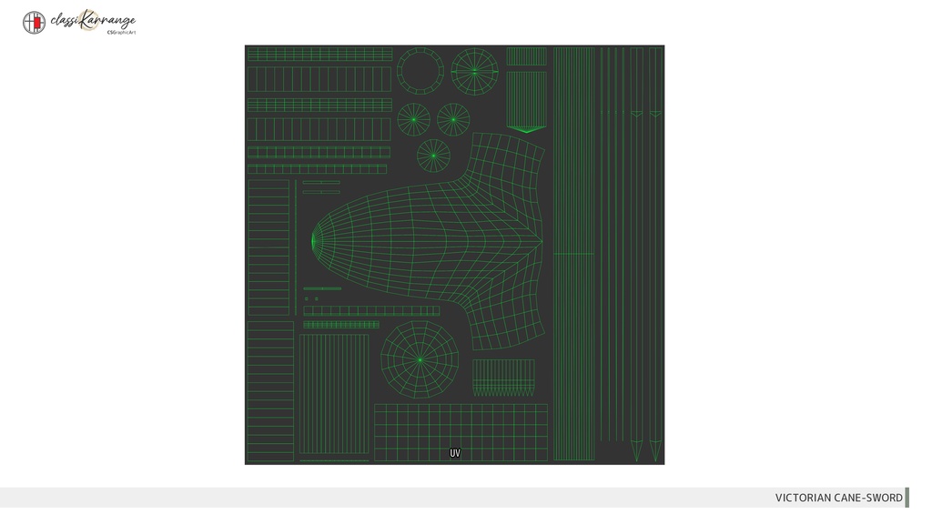 【3Dモデル】仕込み杖