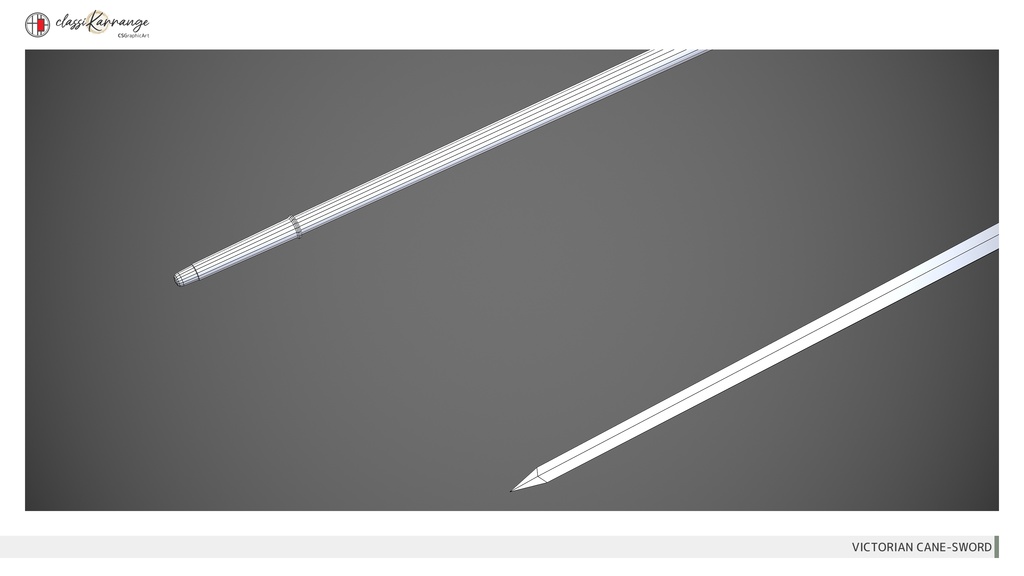 【3Dモデル】仕込み杖