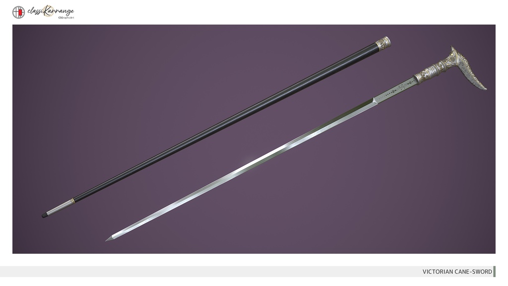 【3Dモデル】仕込み杖