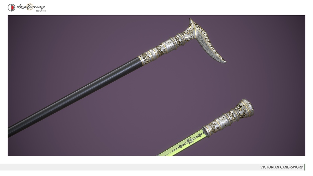 【3Dモデル】仕込み杖