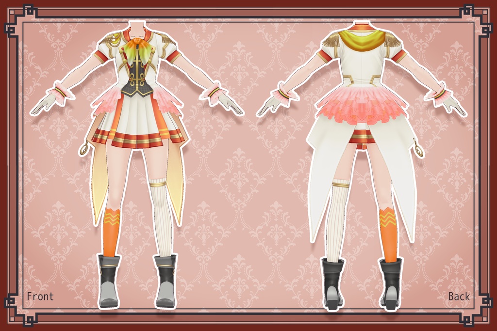 【VRoidテクスチャ】 クラシックアイドル衣装セット - スカートスタイル