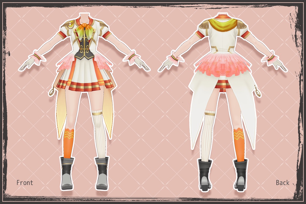 【VRoidテクスチャ】 クラシックアイドル衣装セット - スカートスタイル