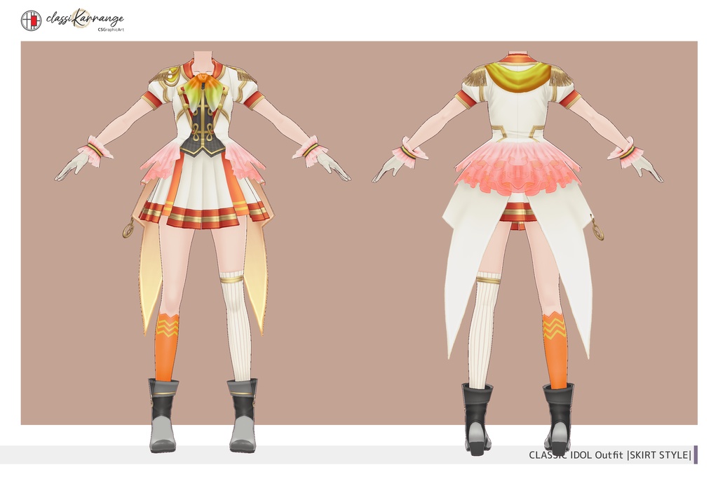 【VRoidテクスチャ】 クラシックアイドル衣装セット - スカートスタイル
