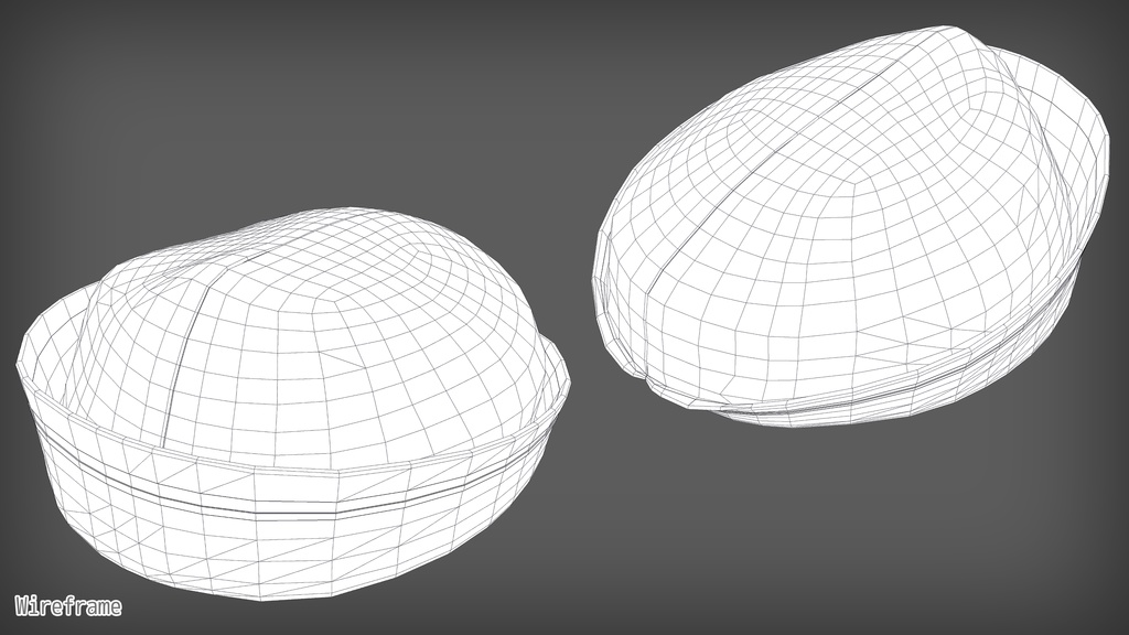 【無料版有・3Dモデル・UnityPackage・XWear】ミリタリーナースキャップ